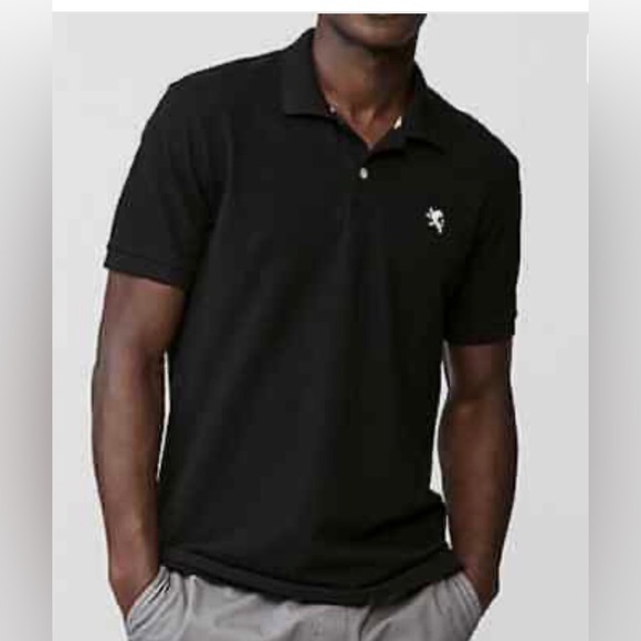 Express Other - Express Men's Lion Logo Stretch Pique Polo Shirt BLACK - NEW